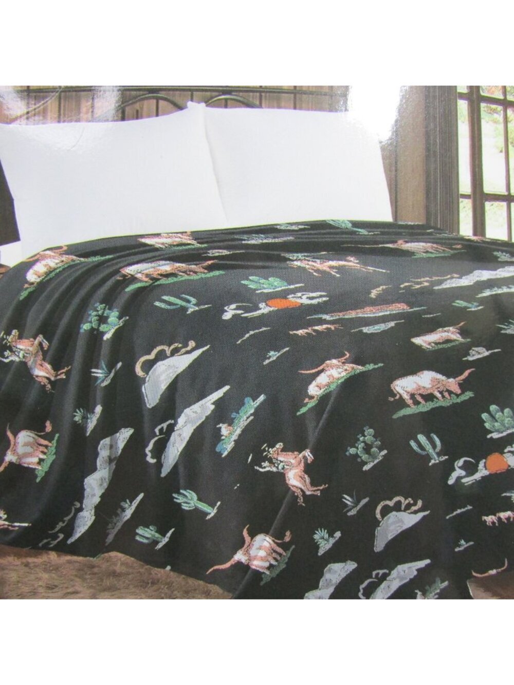 QUEEN Western Rodeo Night Desert Mia Thin Throw Blanket
